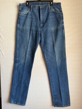 Wrangler 13MWZ Mens 38x36 Cowboy Cut Jeans Medium Wash